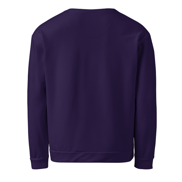 Midnight Violet Black Solid Color Eco Friendly Unisex Sweatshirt product image (2)