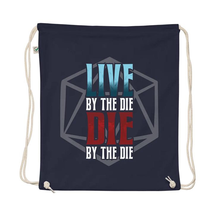 Live by the Die, Die by the Die Drawstring Bag product image (1)
