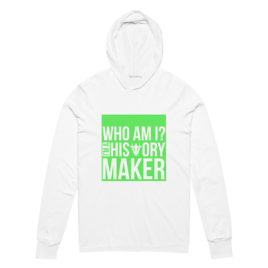 Who Am I Long Sleeve White Hooded Tee product image (2)