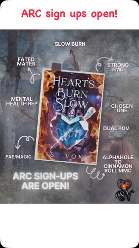 ❤️‍🔥🐉Hearts Burn Slow by S. Von

ARC sign ups open!
Release Date - 10/8!
Link in bio!