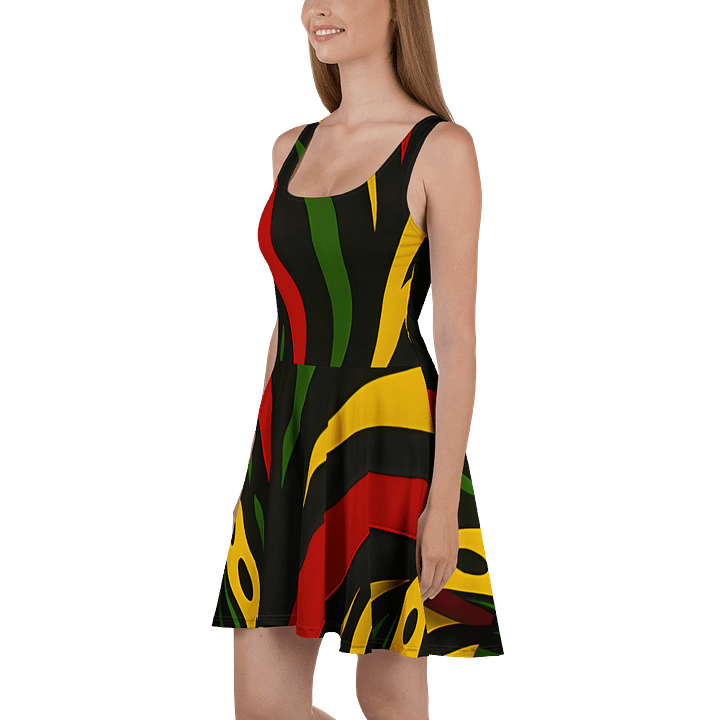 Rasta Spirit Geometric Skater Dress product image (1)