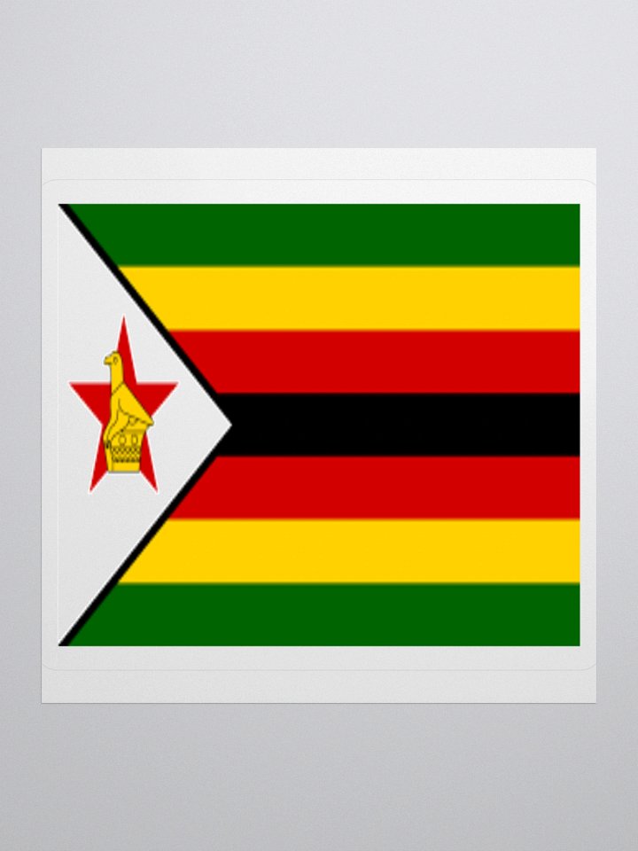 Zimbabwe Flag Sticker | Zimbabwe Bird Design | Durable Vinyl | 3 Sizes product image (2)