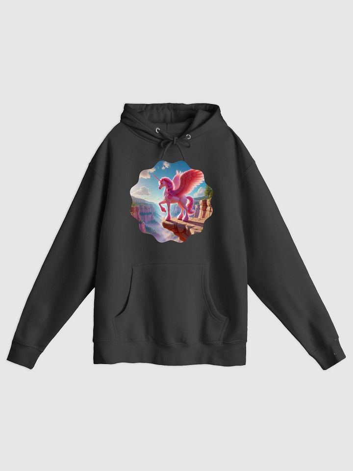 Lane Seven Premium Pullover Hoodie | AI's work is a design of a unicorn colored horse with wings product image (2)
