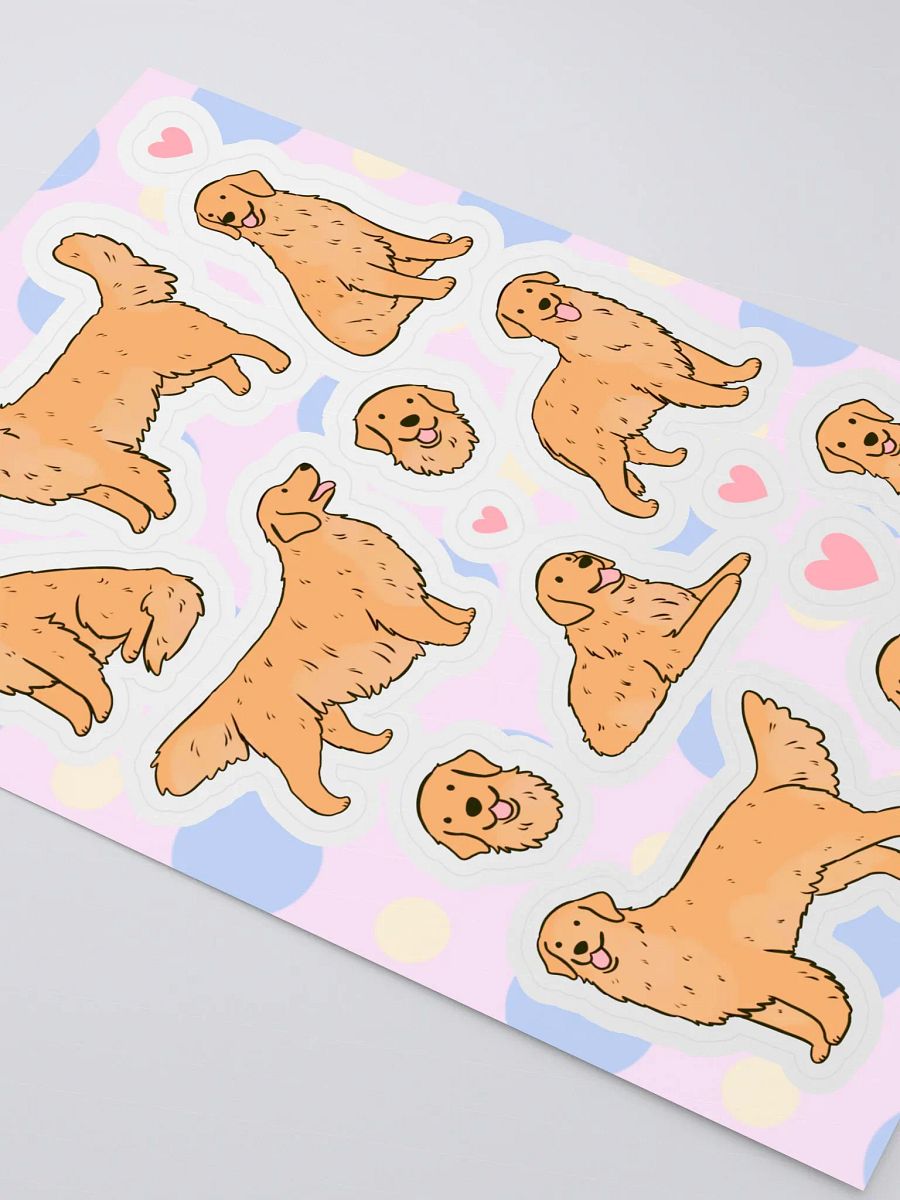 Golden Retriever Love Sticker Sheet product image (3)