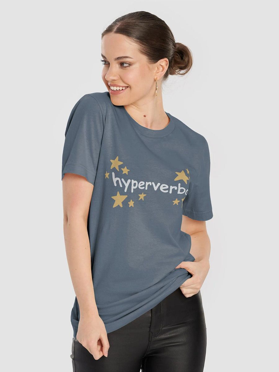 hyperverbal (comic sans with stars) printed supersoft tee product image (8)