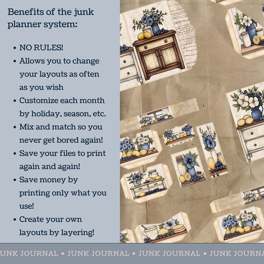 Blueberry Lemon Hibiscus - Printable Folio Kit V9 product image (5)