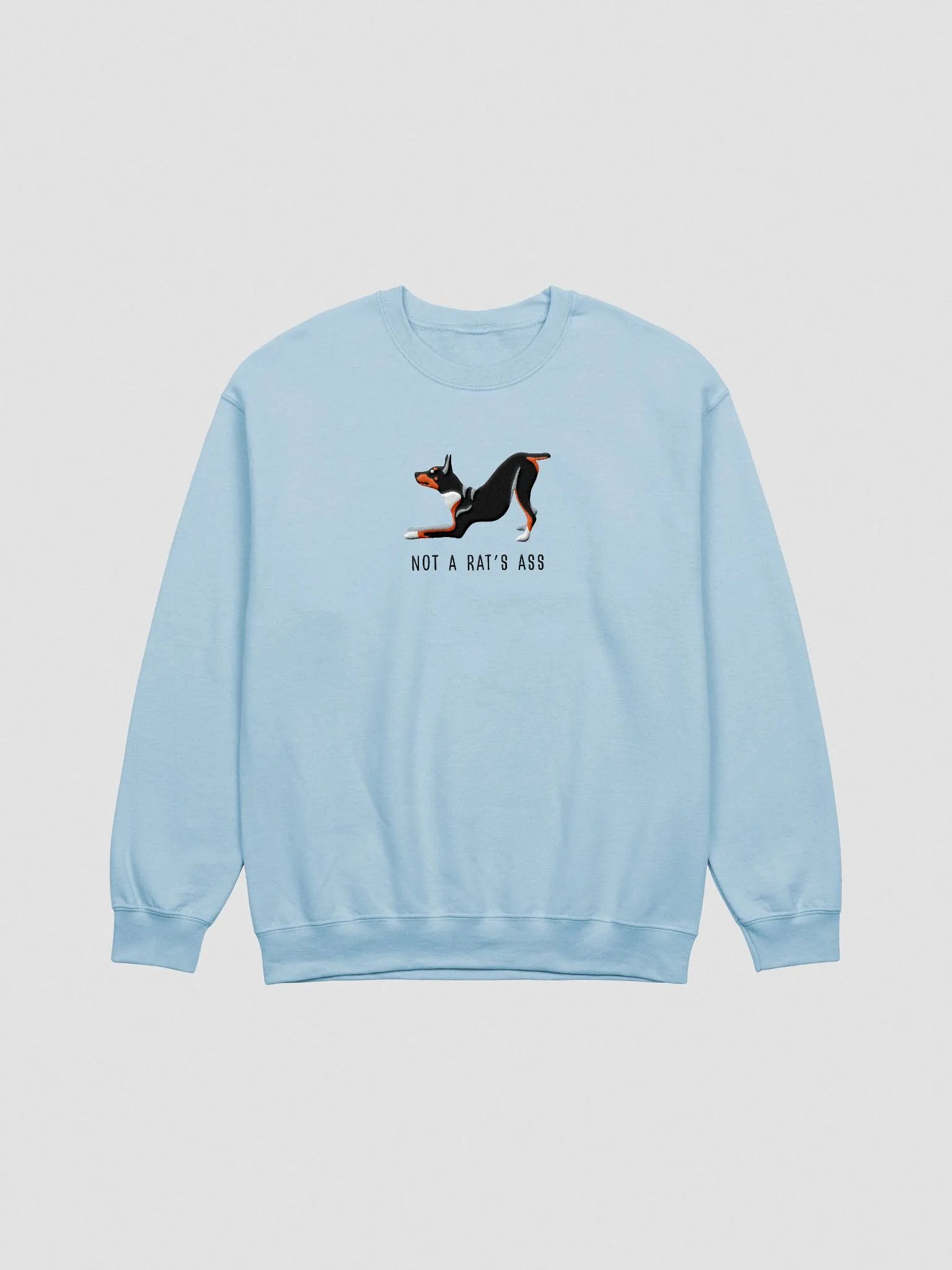 Not a Rat's Ass Sweatshirt (Embroidered) of a Rat Terrier(Tricolor) product image (4)