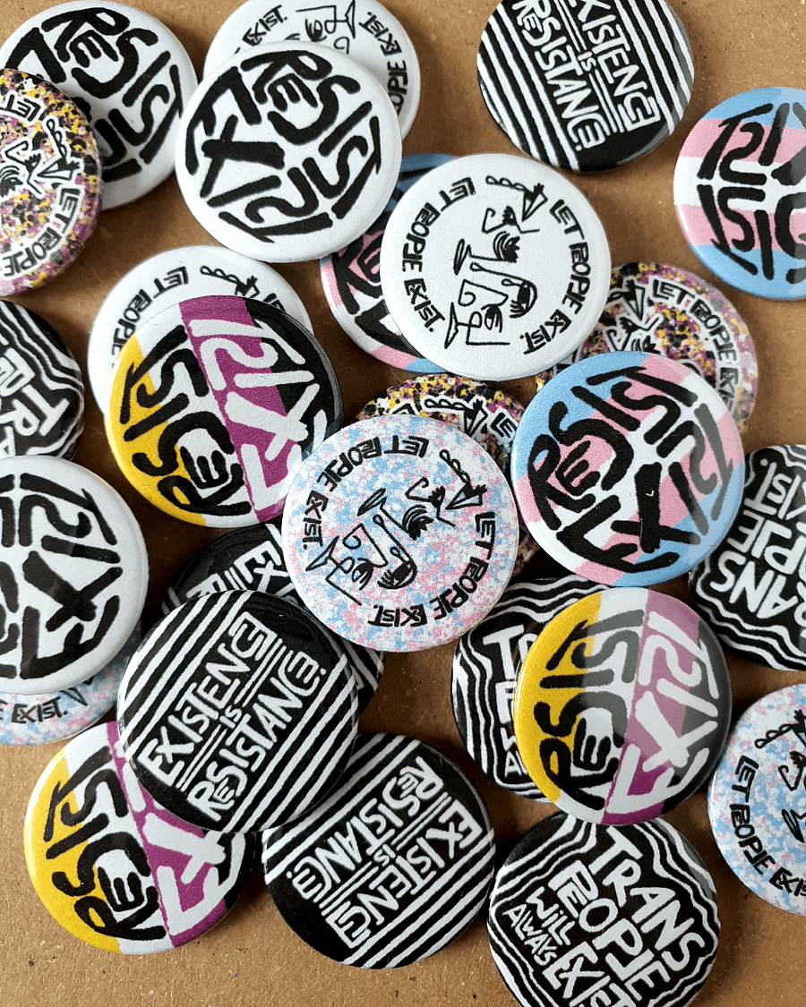 RESIST. EXIST. badges product image (3)