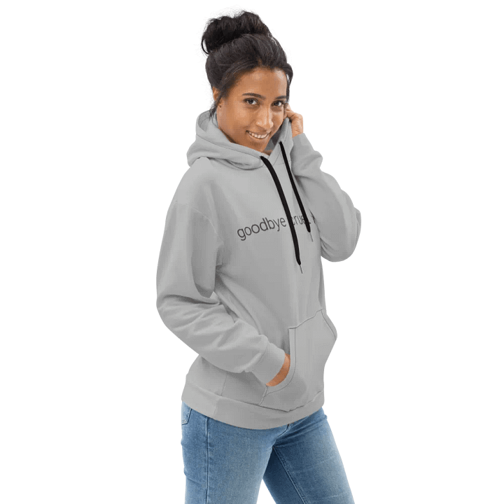 goodbye cruel world, rm -rf / hoodie (grayscale mode) product image (2)