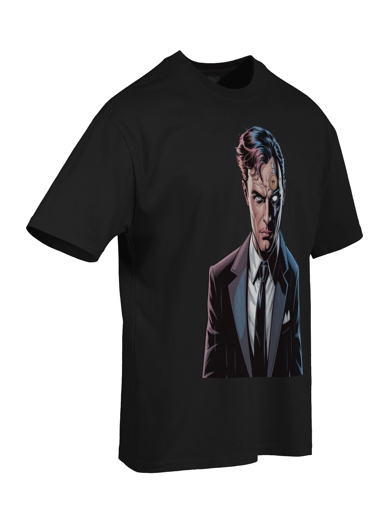 Two-Face Eclipse Portrait Oversized Faded T-Shirt product image (8)