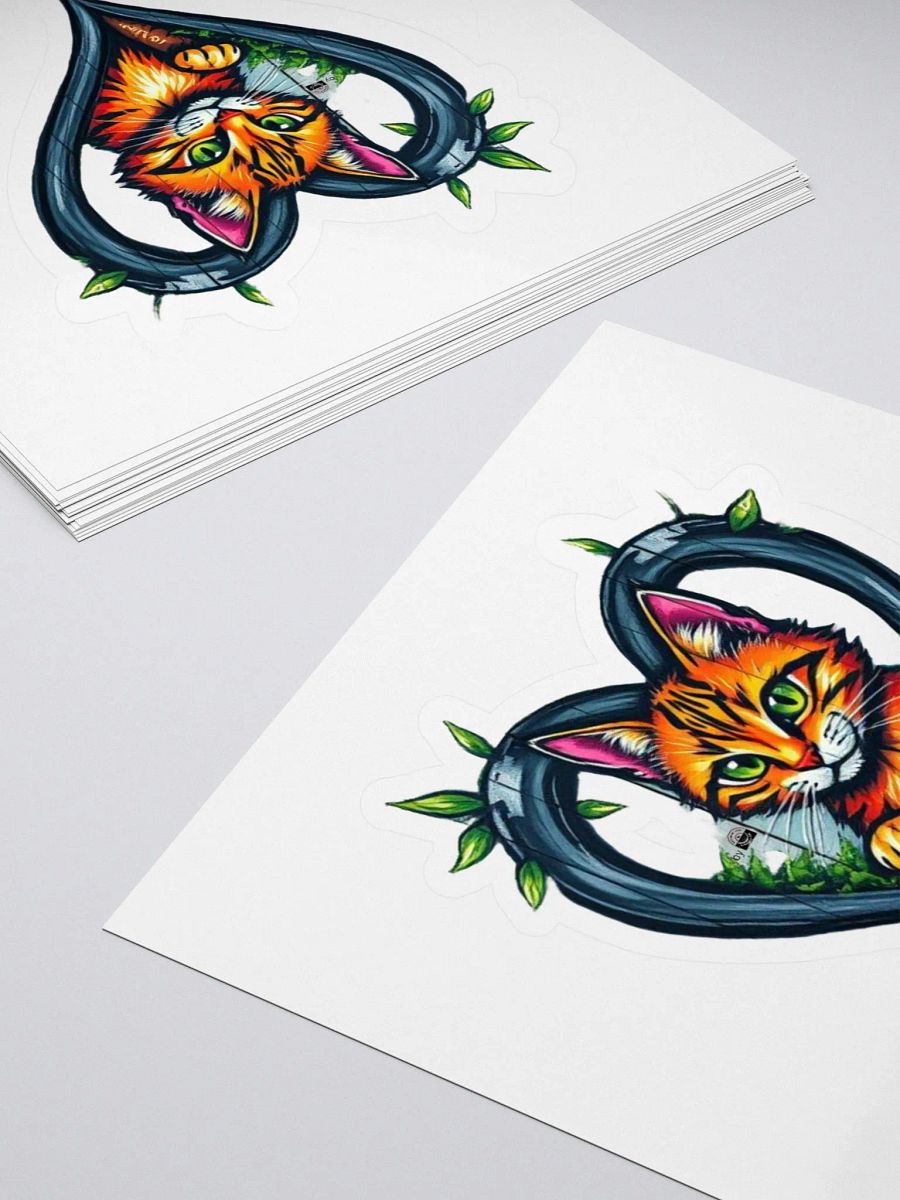 Katze Herz Blumen product image (4)