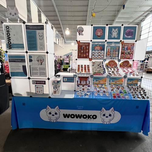 Updated WoWoKo booth for 2024!!! 

We are all set up and ready to go at @dreammakersmarket Kawaii Fest 3 over in Vallejo, Cal...