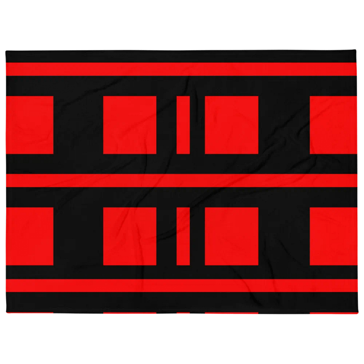 Red Squares With Black Lines Throw Blanket product image (1)
