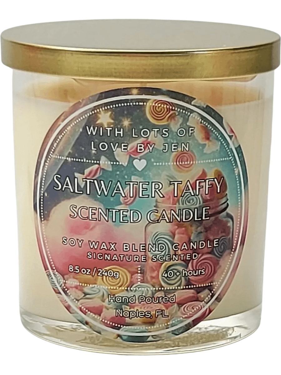 With Lots Of Love By Jen Saltwater Taffy Scented Candle product image (1)