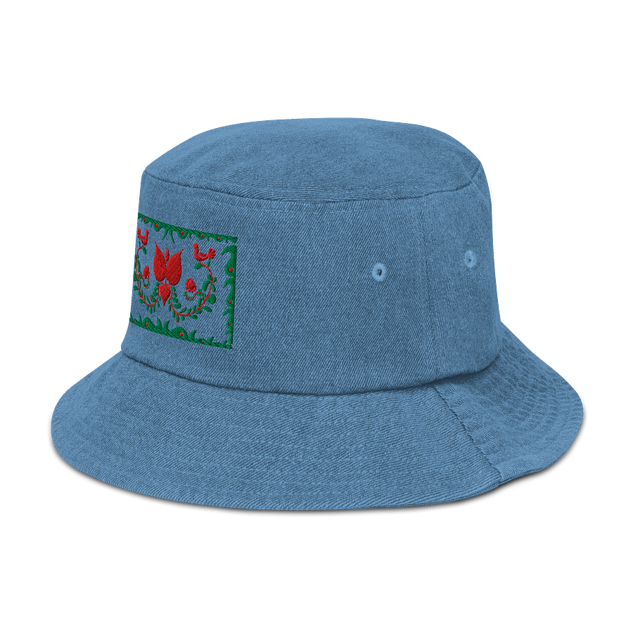 Hungarian Folk Art Floral Denim Bucket Hat product image (4)