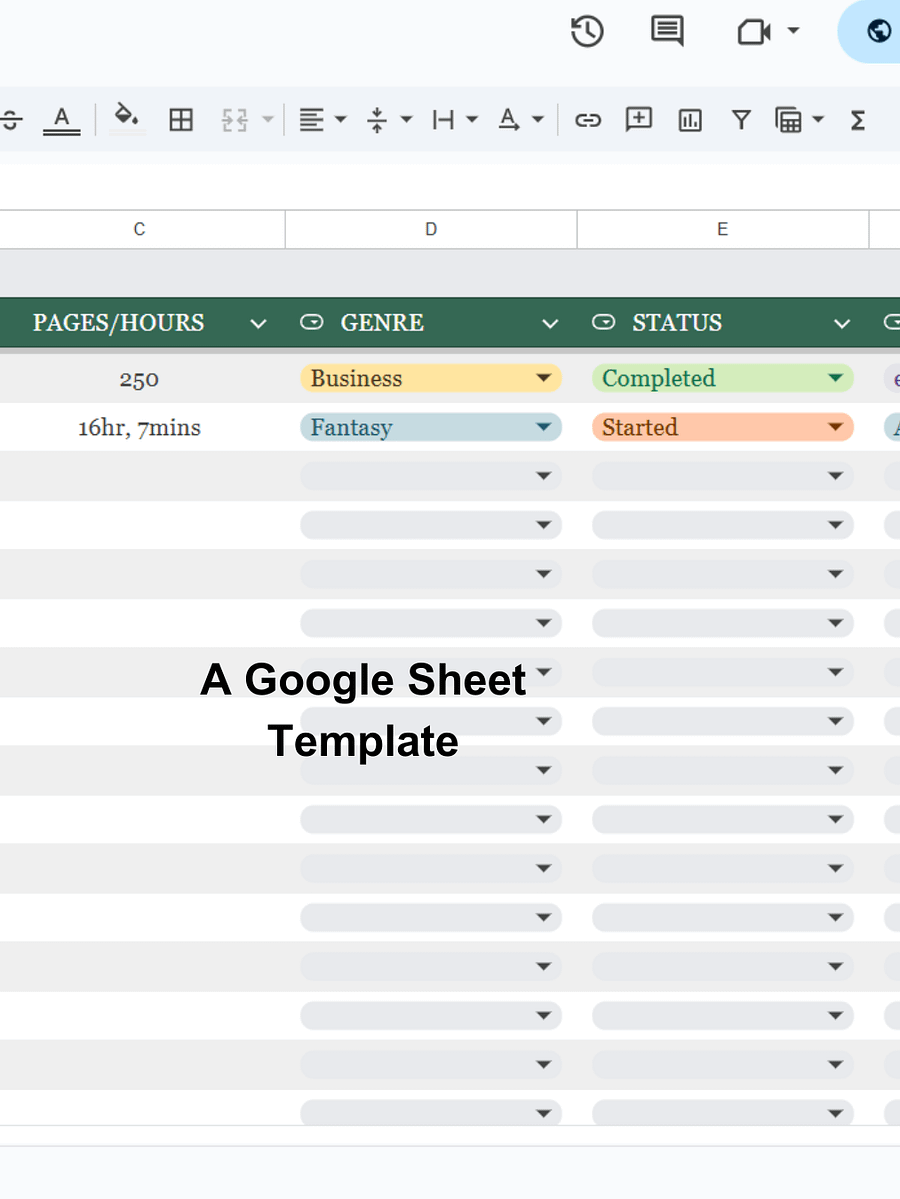 Book Log & Reading Tracker Spreadsheet | Your Digital Library product image (2)