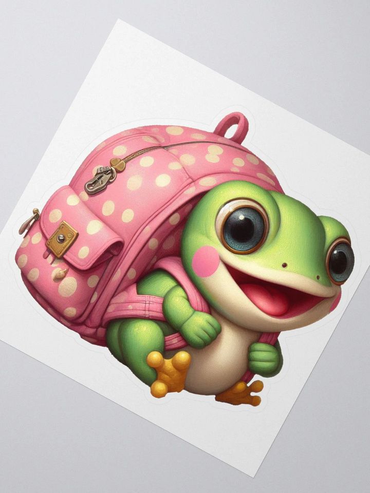 Backpacked Buddy Frog Sticker product image (2)