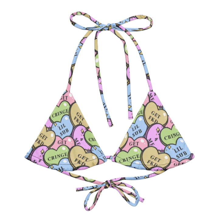 Streamer Conversation Hearts String Bikini Top product image (1)