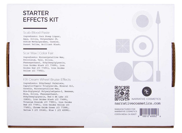 Pre order* NARRATIVE COSMETICS STARTER EFFECTS PROFESSIONAL SFX MAKEUP KIT WITH APPLICATORS product image (2)