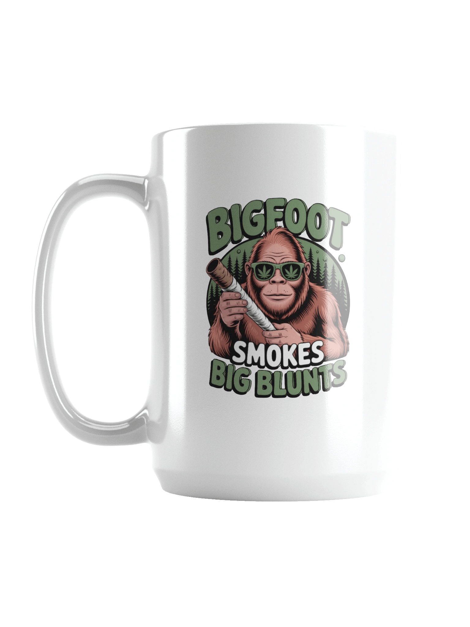 Cannabis - Bigfoot Smokes Big Blunts - Design | 15oz Coffee Mug product image (1)