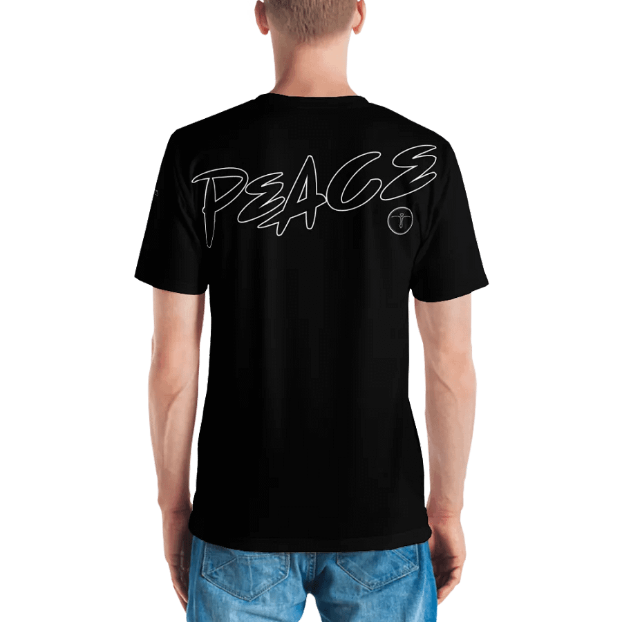Love & Peace - Black - Crew Neck T-Shirt product image (2)