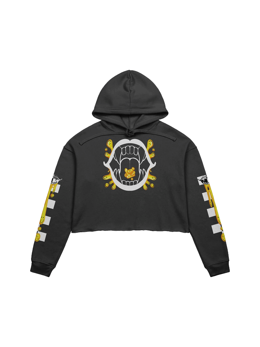 Oozing Smile Splash Fangs Crop Hoodie product image (1)