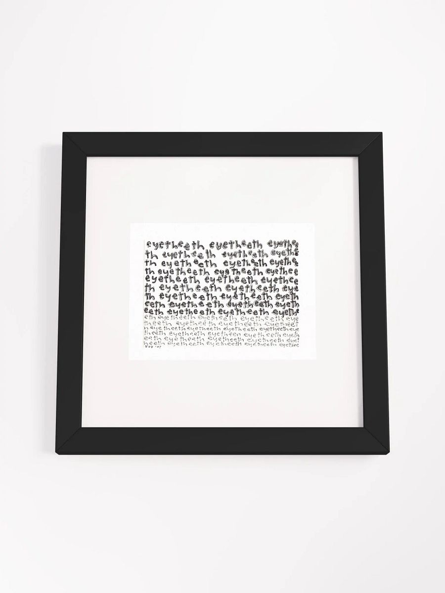 eyetheeth Panel Card Print Framed product image (1)