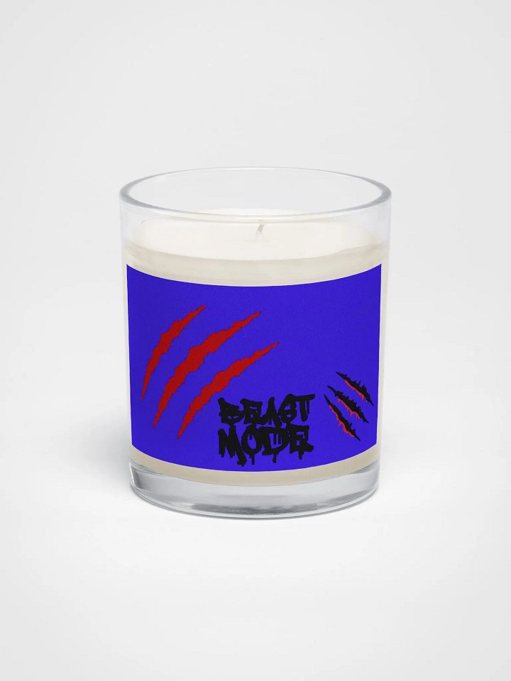 Beast Mode Soy Wax Candle In A Clear Glass Jar product image (1)