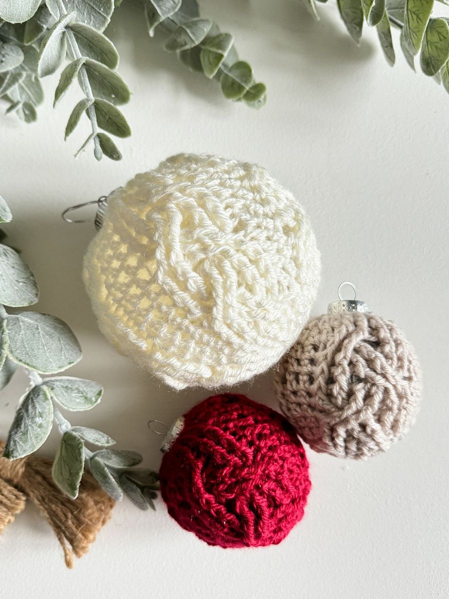 Cozy Cottage Cable Bauble Crochet Pattern product image (4)