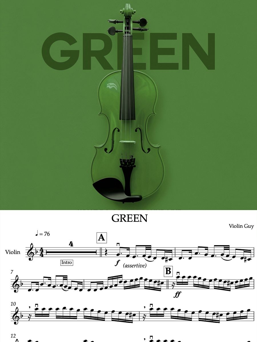 GREEN - Sheet Music product image (1)