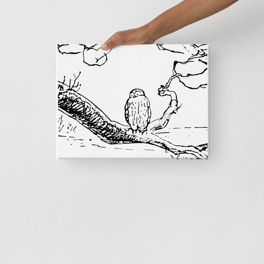 Owl on a Branch Canvas Artwork product image (9)