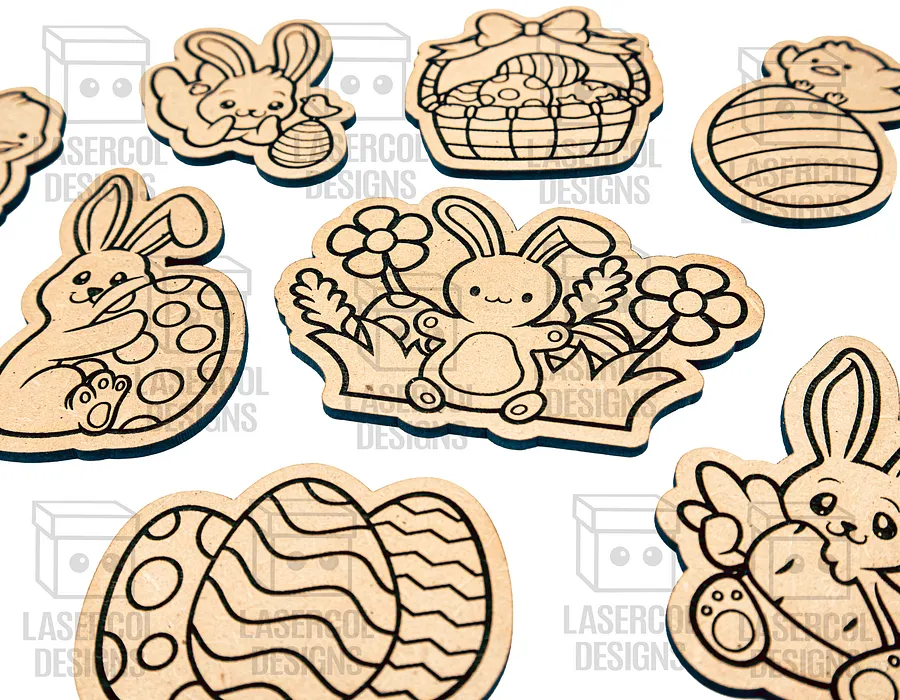 Easter Bunny Paint Kit DIY Cut Outs Set 1 - Laser Cut Files product image (10)