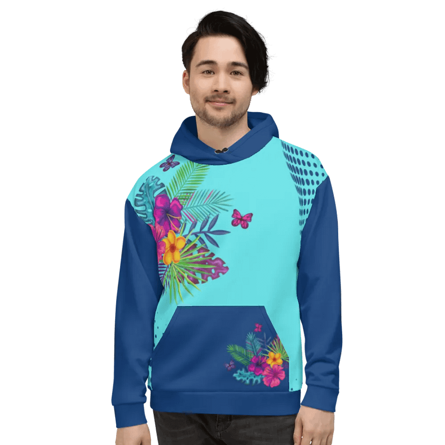 Blue Floral Hoodie product image (3)
