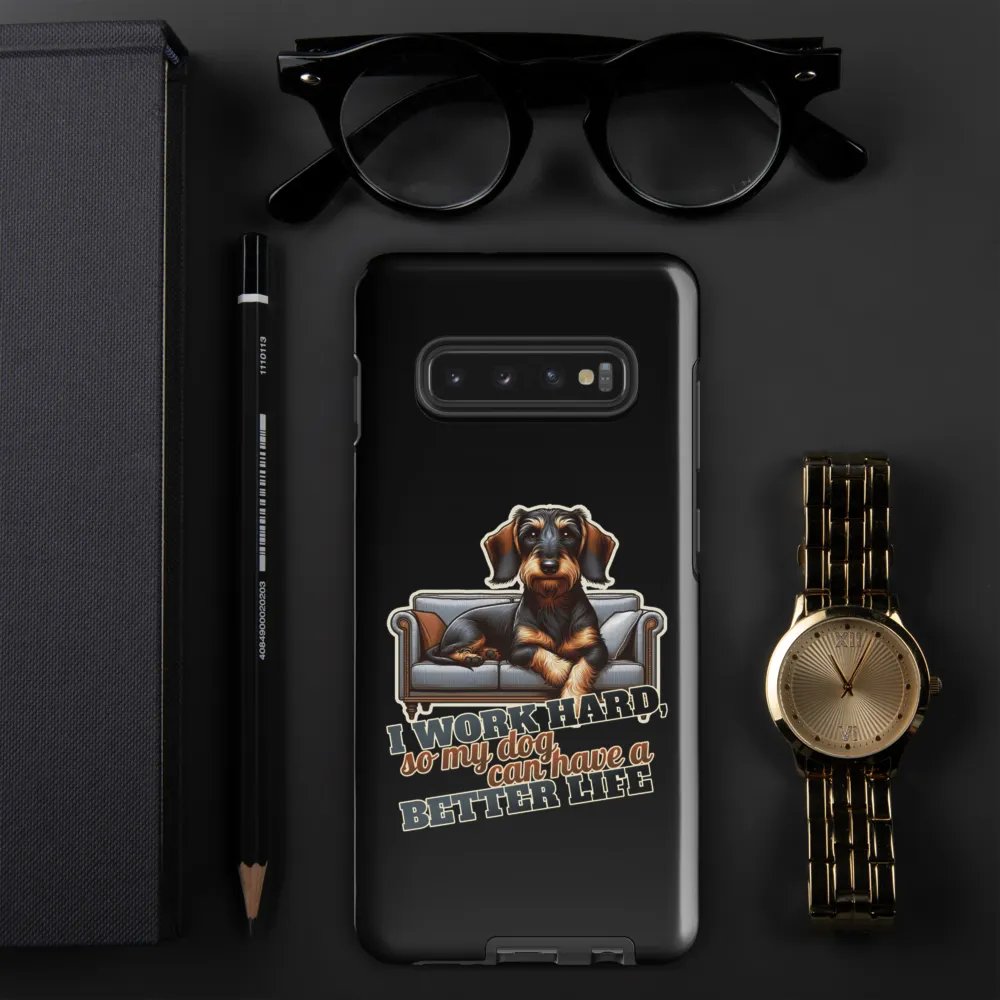 Work Hard – Dachshund - Samsung Tough Case product image (6)