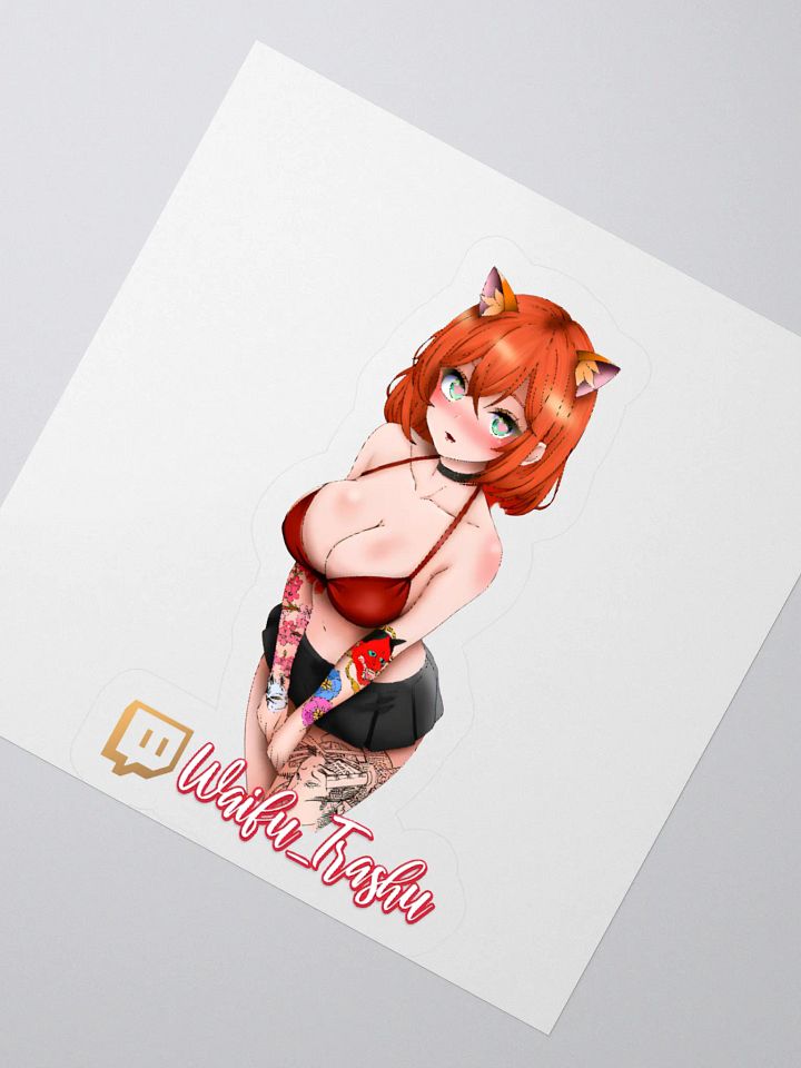 Red-Haired Anime Waifu Kiss Cut Stickers product image (5)