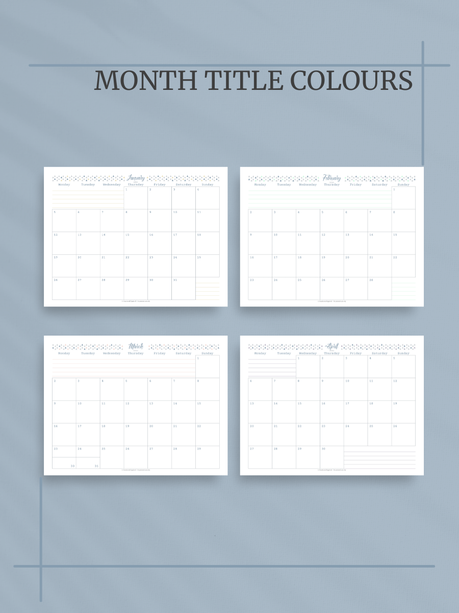 Coastal Dreams 2026 Calendar - Single Page per Month, Monday Start, Letter Size product image (3)