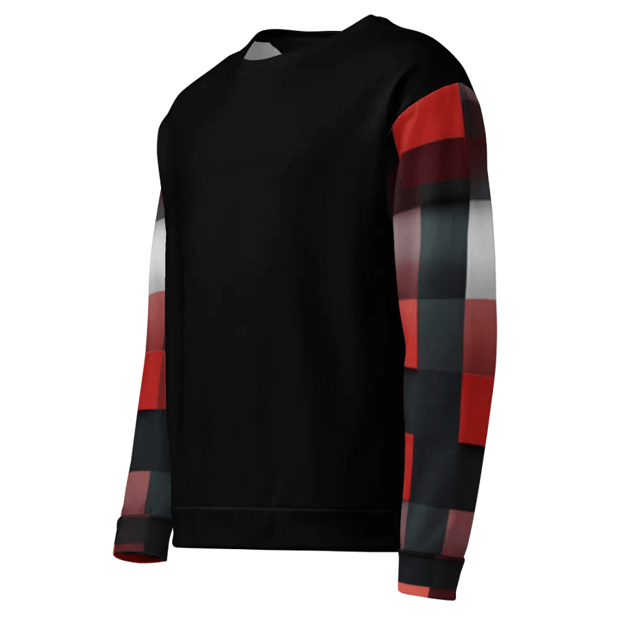 Black And Red Squares Unisex Sweatshirt product image (5)