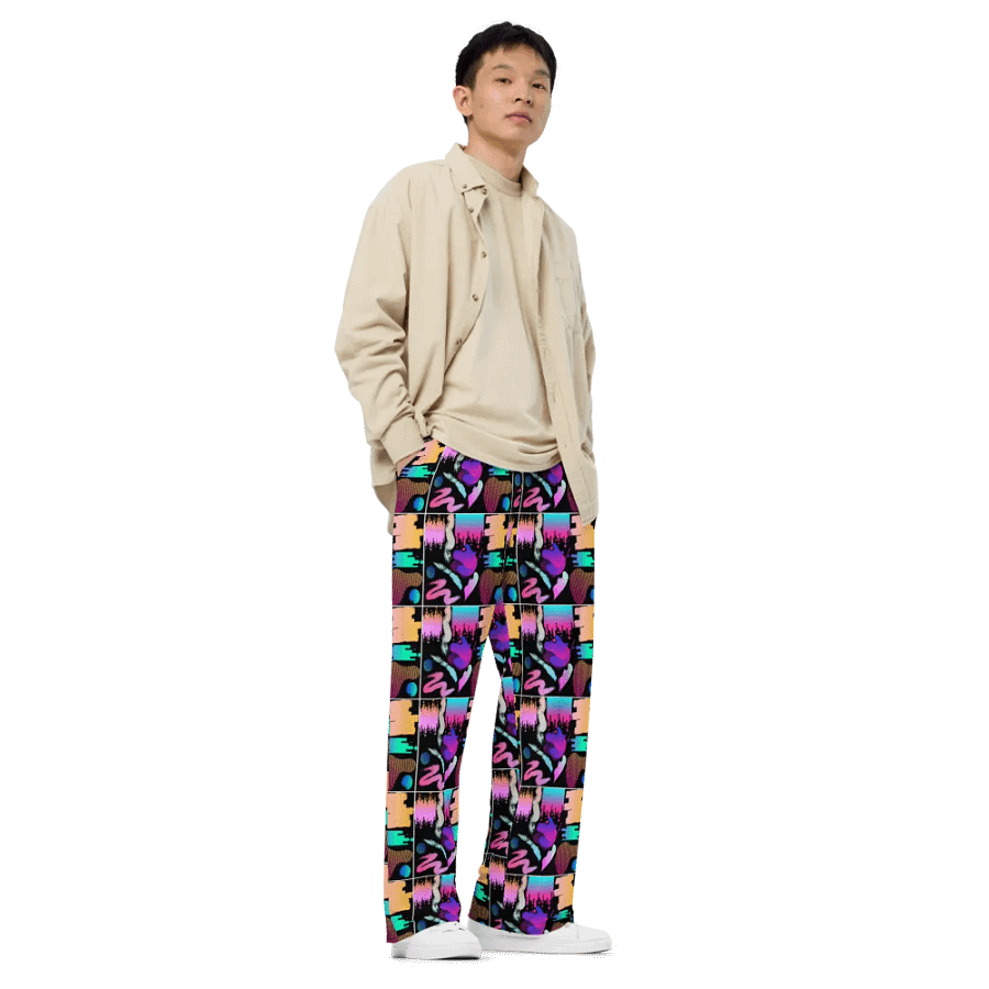 90's Pattern Unisex Wide Leg Pants | 90's Pattern Pants | 1990s Pattern product image (8)