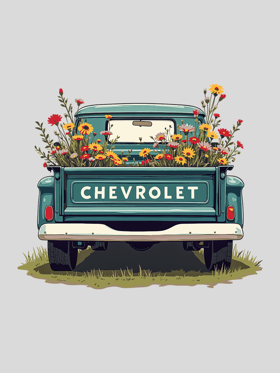 Flowers Truck - Printed Tee High Quality product image (2)