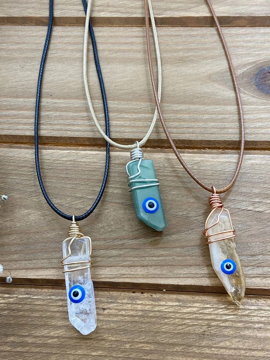 Wire Wrapped Mal de Ojo Necklace *Pre-Order* product image (4)