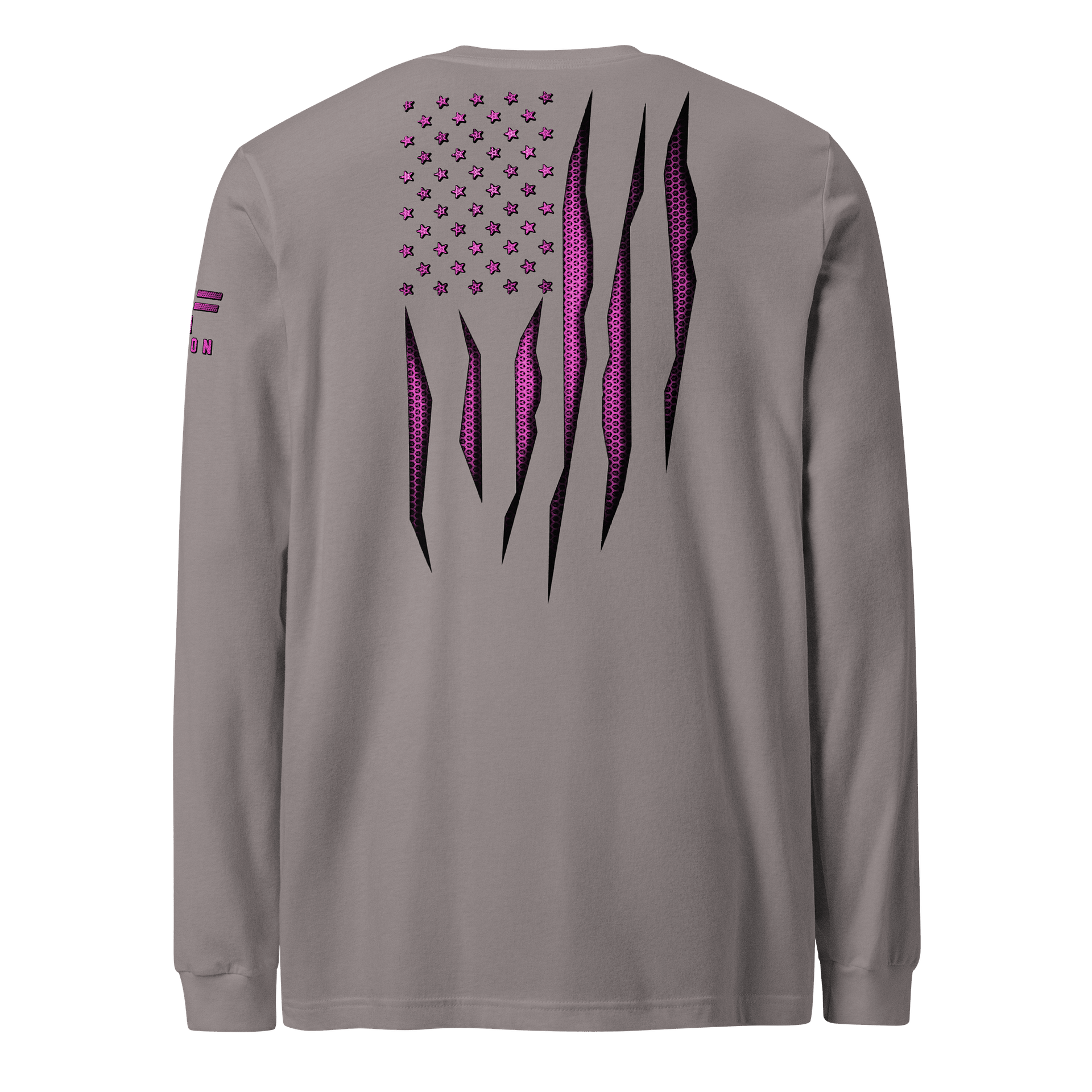 Pink Carbon Onyx American Flag Long Sleeve product image (7)