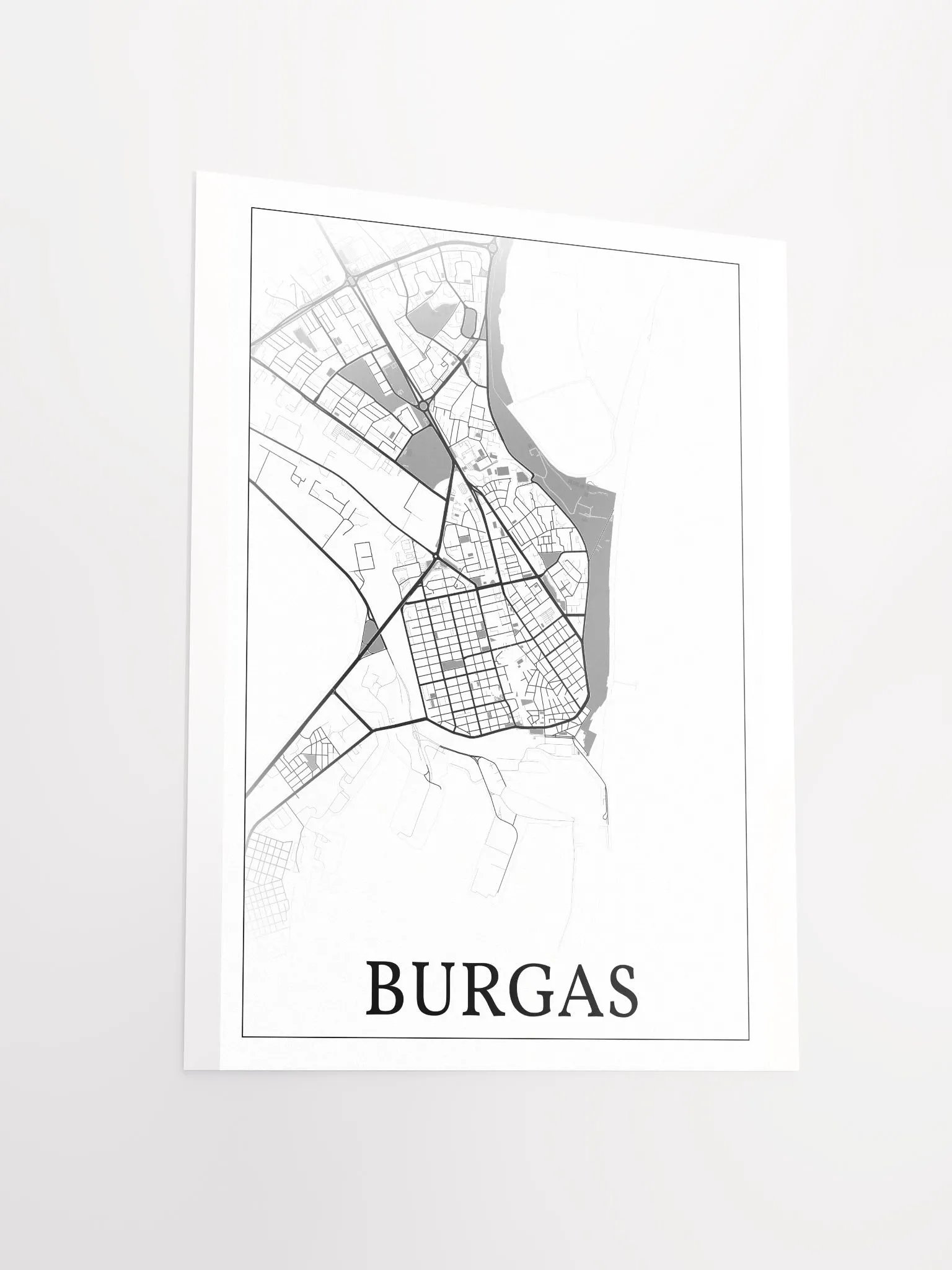 Burgas, Bulgaria, city map print product image (11)