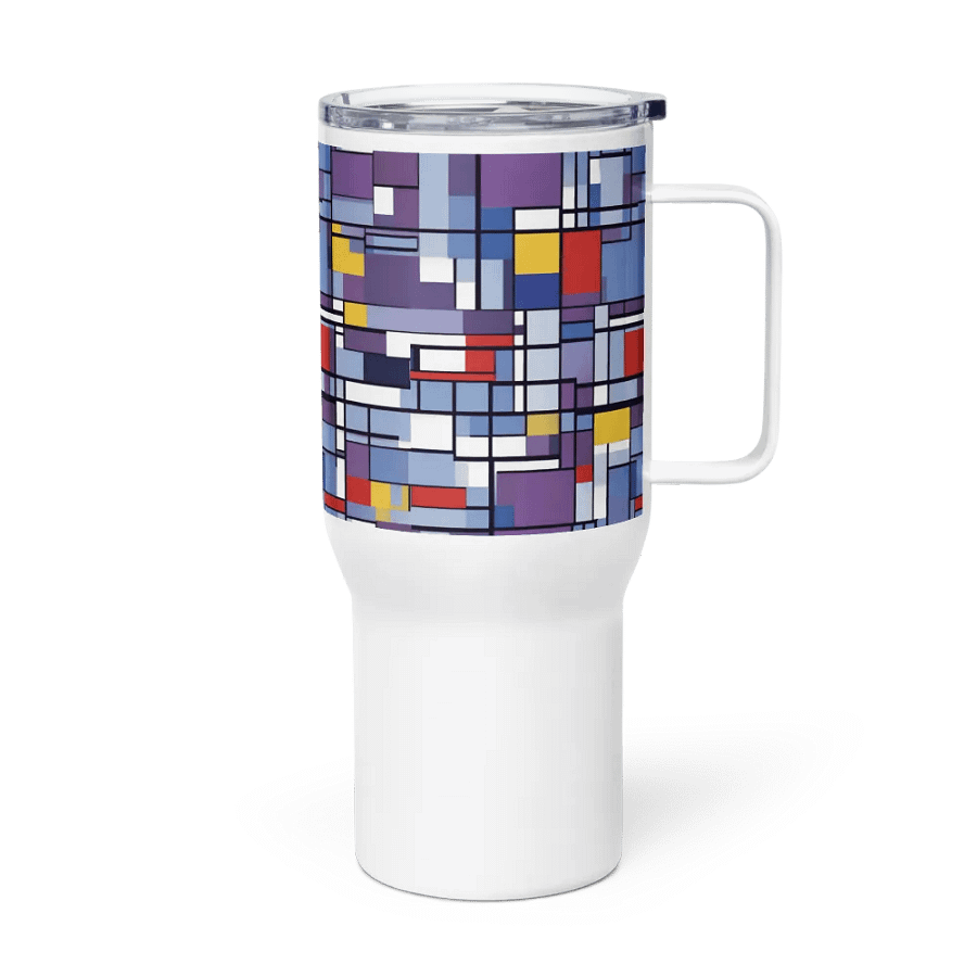 mondrian inspired Travel Mug gift for arty moms on Mothersday product image (4)