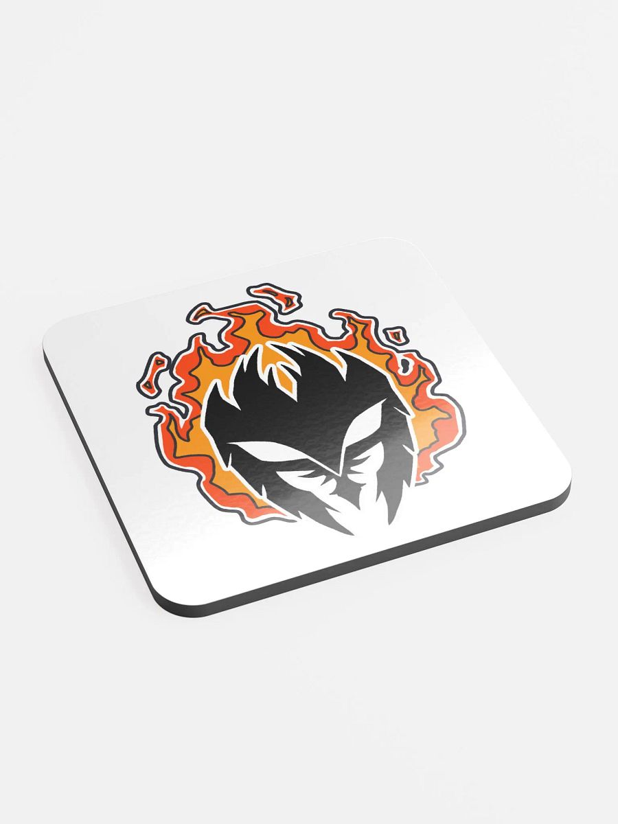 Mask Icon v2 (Black) Coaster (White) product image (2)