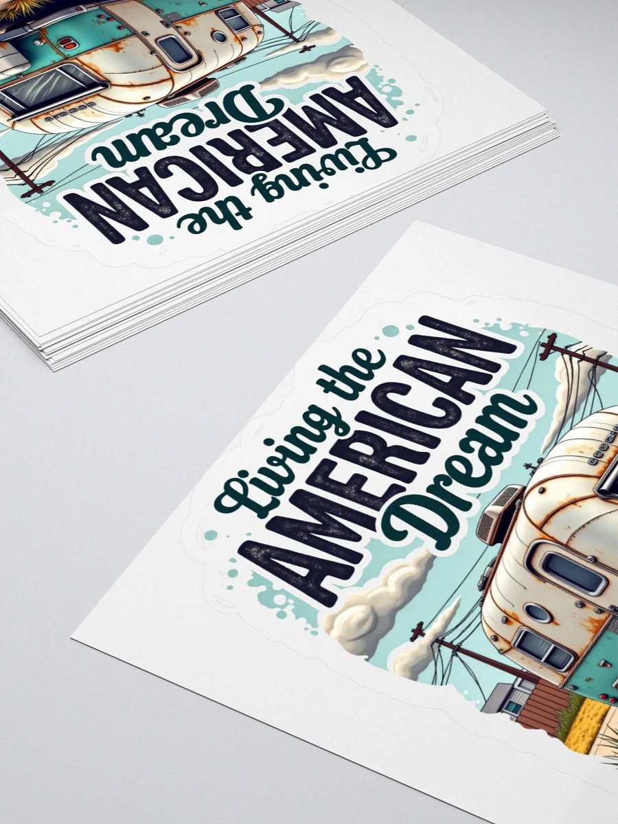 Vintage Camper Trailer 'American Dream' Sticker product image (10)