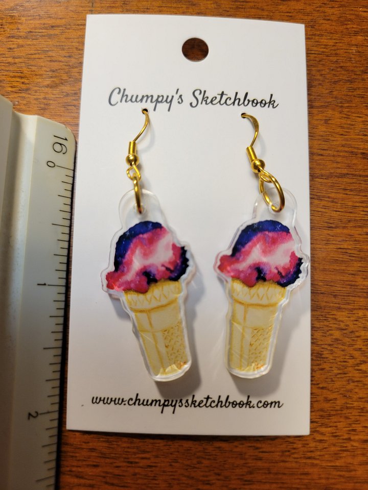 Pink Galaxy Cone Earring product image (2)