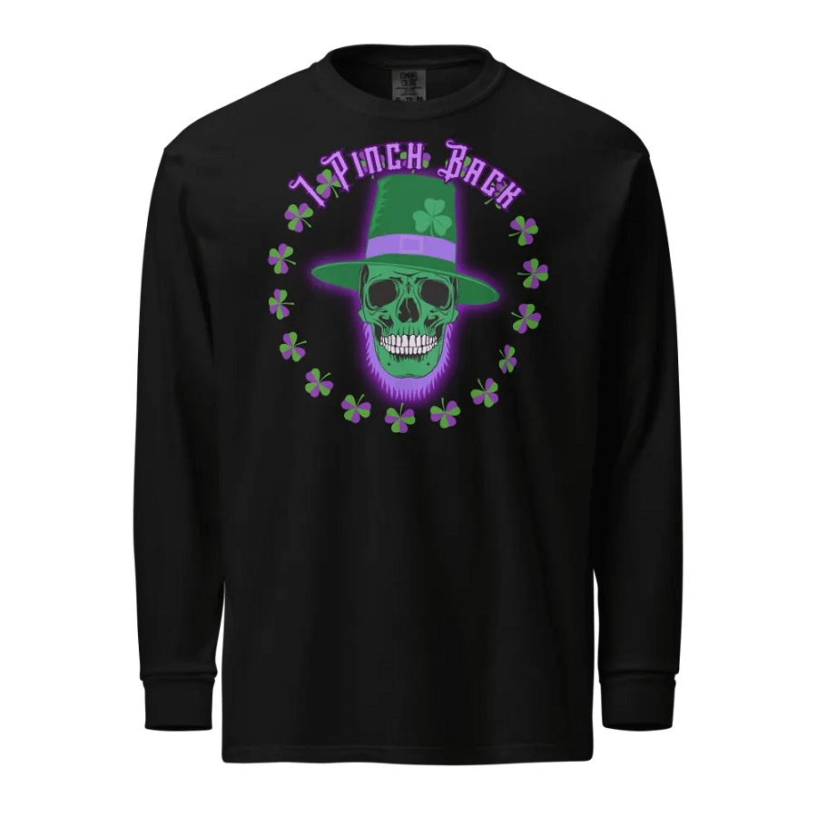 Pinch Back Skull Heavyweight Long Sleeve Tee product image (1)