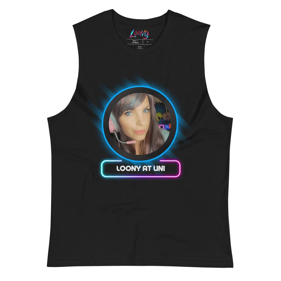Loony Avatar Muscle Tank (purple wall square background) product image (3)
