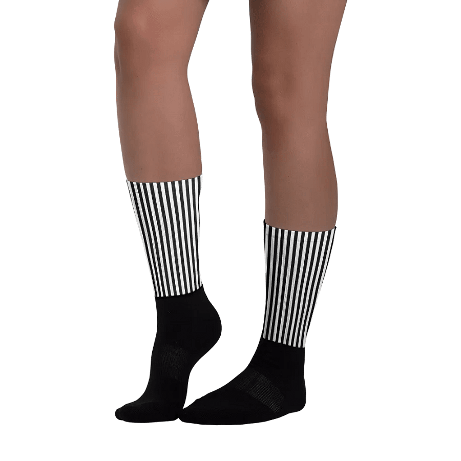Black And White Stripe Socks product image (5)
