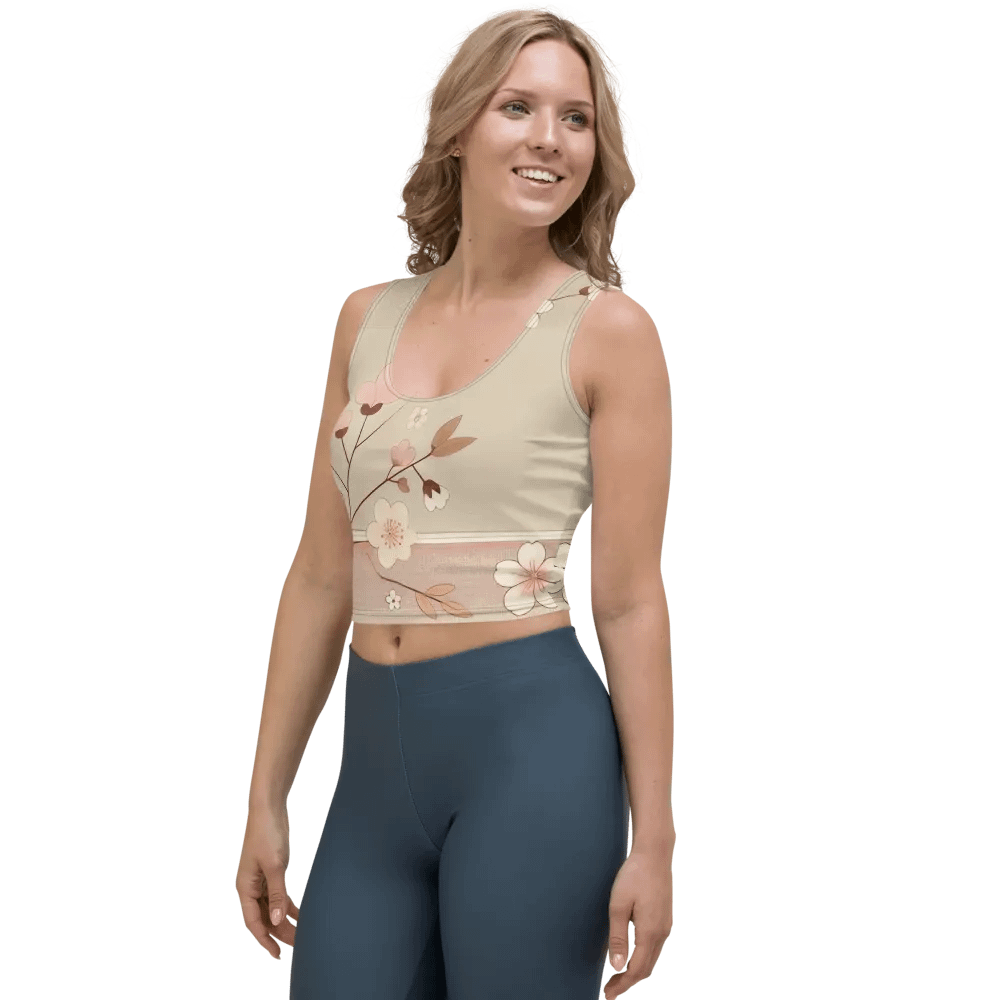 Korean Style All-Over Print Crop Top T-Shirt product image (3)